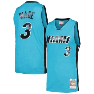 Prestigioso Dwyane Wade Miami Heat Hardwood Classics 2005/06 Tropical Swingman Jersey Blue per gli appassionati
