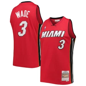 Raffinato Dwyane Wade Miami Heat Hardwood Classics Swingman Jersey Red per gli appassionati