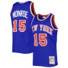 Cool Elegante Earl Monroe New York Knicks 2001/02 Hardwood Classics Swingman Jersey Blue per gli appassionati