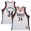 Lussuoso Giannis Antetokounmpo Milwaukee Bucks 2013/14 Hardwood Classics Swingman Jersey White per gli appassionati
