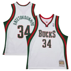 Lussuoso Giannis Antetokounmpo Milwaukee Bucks 2013/14 Hardwood Classics Swingman Jersey White per gli appassionati