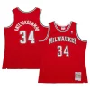Attraente Lussuoso Cool Giannis Antetokounmpo Milwaukee Bucks 2014/15 Hardwood Classics Swingman Jersey Red per gli appassionati