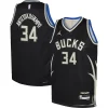 Moderno Giannis Antetokounmpo Milwaukee Bucks Jordan Brand Youth Swingman Jersey Statement Edition Black per gli appassionati