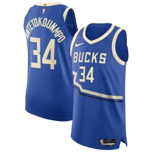Eccezionale Giannis Antetokounmpo Milwaukee Bucks Nike 2024/25 Authentic Player Jersey City Edition Royal per gli appassionati