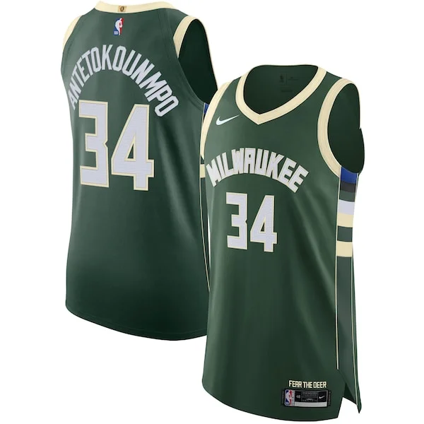 Trendy Giannis Antetokounmpo Milwaukee Bucks Nike Authentic Jersey Association Edition Hunter Green per gli appassionati