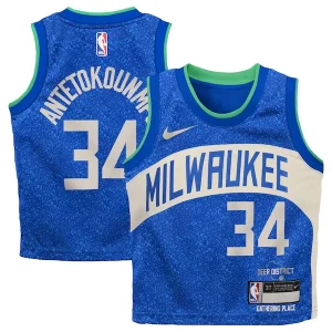 Attraente Giannis Antetokounmpo Milwaukee Bucks Nike Toddler Swingman Replica Jersey City Edition Royal per gli appassionati