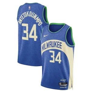 Delizioso Sofisticato Giannis Antetokounmpo Milwaukee Bucks Nike Unisex 2023/24 Swingman Jersey Blue City Edition per gli appassionati