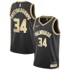 Versatile Comodo Elegante Giannis Antetokounmpo Milwaukee Bucks Nike Unisex Select Series Swingman Jersey Black per gli appassionati