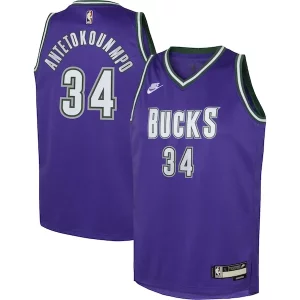 Pratico Raffinato Giannis Antetokounmpo Milwaukee Bucks Nike Youth 2022/23 Swingman Jersey Purple Classic Edition per gli appassionati
