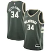 Cool Classico Giannis Antetokounmpo Milwaukee Bucks Nike Youth Swingman Jersey Icon Edition Hunter Green per gli appassionati