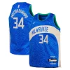 Magnifico Giannis Antetokounmpo Milwaukee Bucks Nike Youth Swingman Replica Jersey City Edition Royal per gli appassionati