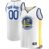 Splendido Lussuoso Golden State Warriors Fast Break Custom Replica Jersey White Association Edition/Royal per gli appassionati