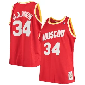 Resistente Raffinato Prestigioso Hakeem Olajuwon Houston Rockets 1993/94 Big & Tall Hardwood Classics Swingman Jersey Red per gli appassionati