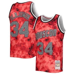 Delizioso Resistente Meraviglioso Hakeem Olajuwon Houston Rockets 1993/94 Galaxy Swingman Jersey Red per gli appassionati