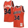 Accattivante Hakeem Olajuwon Houston Rockets 1993/94 Hardwood Classics Off Court Swingman Jersey Red per gli appassionati