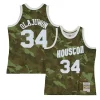 Versatile Classico Hakeem Olajuwon Houston Rockets Hardwood Classics 1993/94 Ghost Green Swingman Jersey Camo per gli appassionati