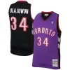 Cool Hakeem Olajuwon Toronto Raptors 2001/02 Hardwood Classics Swingman Jersey Purple per gli appassionati
