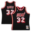 Moderno Harold Miner Miami Heat 1992/93 Hardwood Classics Swingman Throwback Jersey Black per gli appassionati
