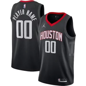 Eccezionale Houston Rockets Jordan Brand Swingman Custom Jersey Statement Edition Black per gli appassionati