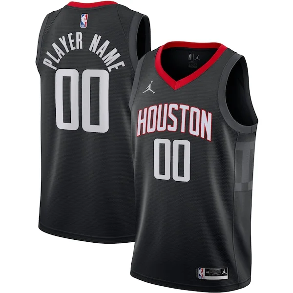 Eccezionale Houston Rockets Jordan Brand Swingman Custom Jersey Statement Edition Black per gli appassionati
