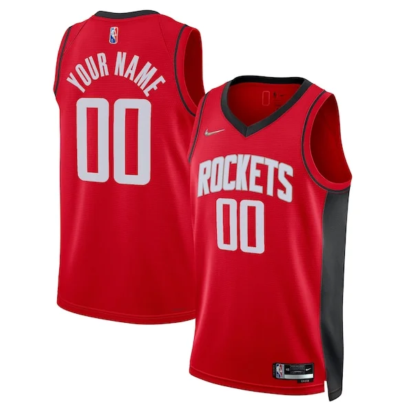 Stupendo Incantevole Attraente Houston Rockets Nike 2021/22 Diamond Swingman Custom Jersey Icon Edition Red per gli appassionati