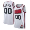 Elegante Stupendo Prestigioso Houston Rockets Nike Unisex 2024/25 Custom Swingman Jersey City Edition White per gli appassionati