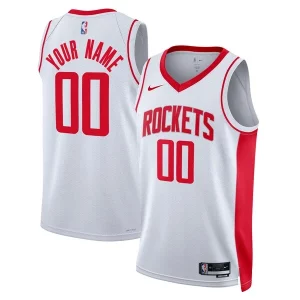 Lussuoso Houston Rockets Nike Unisex Swingman Custom Jersey White Association Edition per gli appassionati