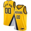 Resistente Magnifico Comodo Indiana Pacers Jordan Brand Swingman Custom Jersey Statement Edition Gold per gli appassionati