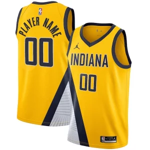 Resistente Magnifico Comodo Indiana Pacers Jordan Brand Swingman Custom Jersey Statement Edition Gold per gli appassionati