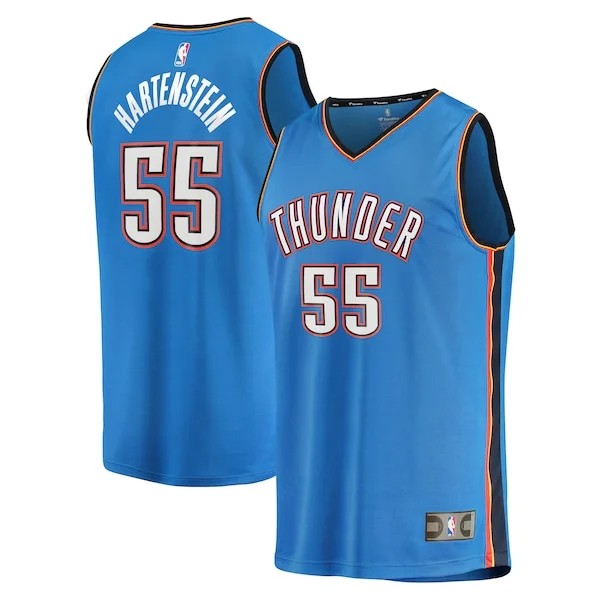 Classico Splendido Meraviglioso Isaiah Hartenstein Oklahoma City Thunder Youth Fast Break Replica Player Jersey Icon Edition Blue per gli appassionati