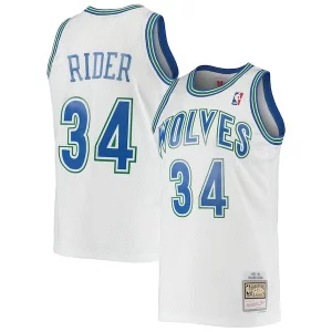 Carino Meraviglioso Incantevole Isaiah Rider Minnesota Timberwolves 1995/96 Hardwood Classics Swingman Jersey White per gli appassionati
