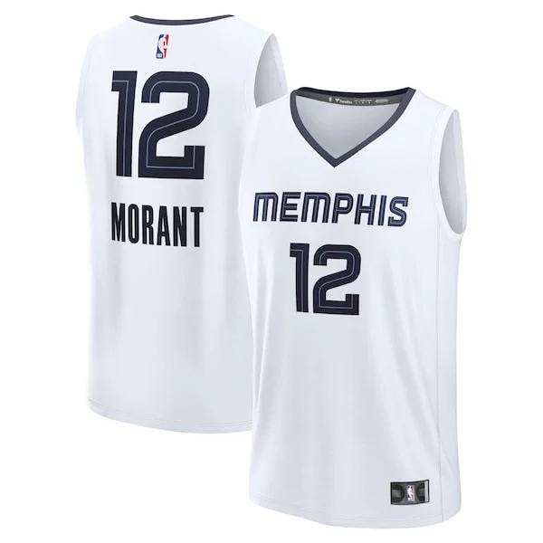 Attraente Trendy Ja Morant Memphis Grizzlies Fast Break Replica Player Jersey Association Edition White per gli appassionati