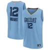 Splendido Prestigioso Ja Morant Memphis Grizzlies Fast Break Replica Player Jersey Statement Edition Light Blue per gli appassionati