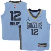 Attraente Splendido Prestigioso Ja Morant Memphis Grizzlies Jordan Brand Preschool 2022/23 Statement Edition Jersey Light Blue per gli appassionati