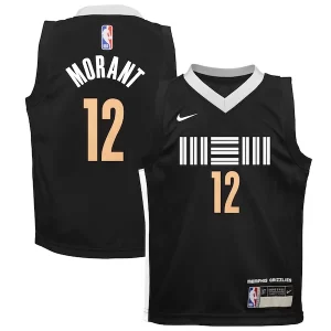 Duraturo Resistente Ja Morant Memphis Grizzlies Nike Toddler Swingman Replica Jersey City Edition Black per gli appassionati