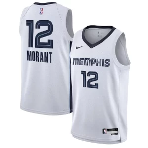 Resistente Ja Morant Memphis Grizzlies Nike Youth Swingman Jersey Association Edition White per gli appassionati