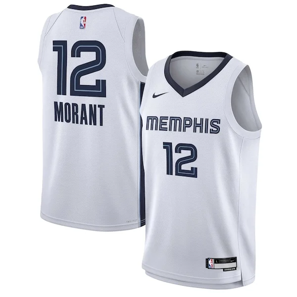 Resistente Ja Morant Memphis Grizzlies Nike Youth Swingman Jersey Association Edition White per gli appassionati