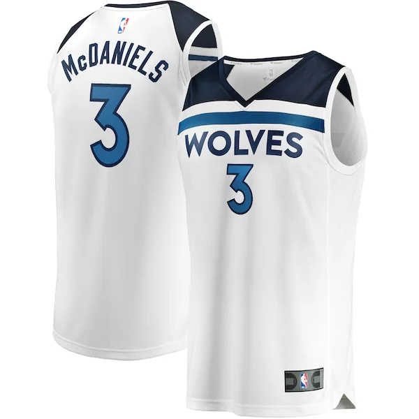 Lussuoso Fascinante Bellissimo Jaden McDaniels Minnesota Timberwolves Youth Fast Break Replica Player Jersey Association Edition White per gli appassionati