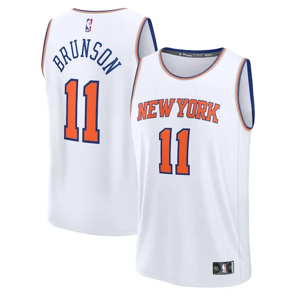 Prestigioso Carino Magnifico Jalen Brunson New York Knicks Fast Break Replica Player Jersey Association Edition White per gli appassionati