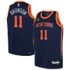 Stupendo Jalen Brunson New York Knicks Jordan Brand Youth Swingman Jersey Statement Edition Navy per gli appassionati