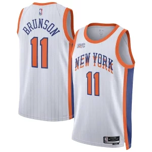 Meraviglioso Jalen Brunson New York Knicks Nike Unisex 2024/25 Swingman Player Jersey City Edition White per gli appassionati