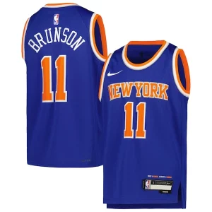 Prestigioso Jalen Brunson New York Knicks Nike Youth Swingman Jersey Icon Edition Blue per gli appassionati