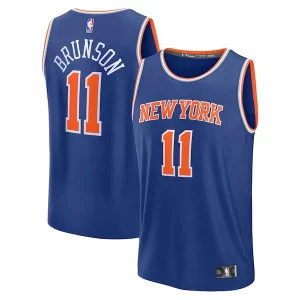 Eccezionale Sofisticato Jalen Brunson New York Knicks Fast Break Replica Player Jersey Icon Edition Blue per gli appassionati