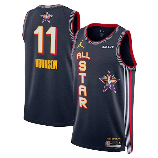 Prestigioso Sofisticato Jalen Brunson Nike Unisex 2025 NBA All Star Game Swingman Player Jersey Navy per gli appassionati