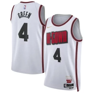 Classico Jalen Green Houston Rockets Nike Unisex 2024/25 Swingman Player Jersey City Edition White per gli appassionati
