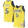 Lussuoso Stupendo Jalen Rose Indiana Pacers 1999/00 Hardwood Classics Swingman Jersey Gold per gli appassionati