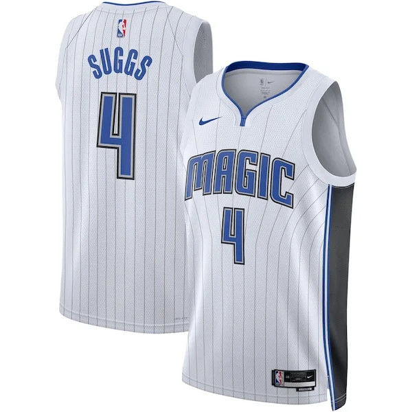 Resistente Jalen Suggs Orlando Magic Nike Unisex Swingman Jersey Association Edition White/Black per gli appassionati