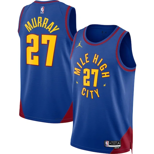 Accattivante Versatile Incantevole Jamal Murray Denver Nuggets Jordan Brand Unisex Swingman Jersey Statement Edition Blue per gli appassionati