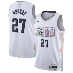 Comodo Jamal Murray Denver Nuggets Nike Unisex 2024/25 Swingman Player Jersey City Edition White per gli appassionati