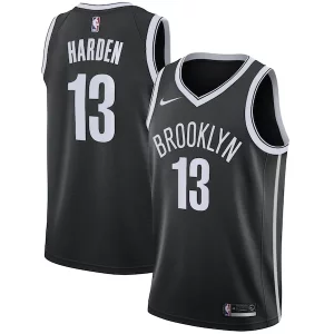 Accattivante James Harden Brooklyn Nets Nike 2020/21 Swingman Jersey Black Icon Edition per gli appassionati